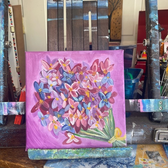 Floral Bouquet Art Painting - Purple and Pink - Picture 3 of 3